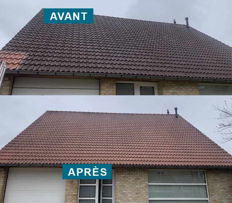 Nettoyage et démoussage toiture - MT COUVREUR BELGIQUE : Nettoyage et démoussage toiture, protection anti-mousse et revêtement peinture hydrofuge toit : Intervention en Belgique : Région Flamande, Wallonne et Bruxelles